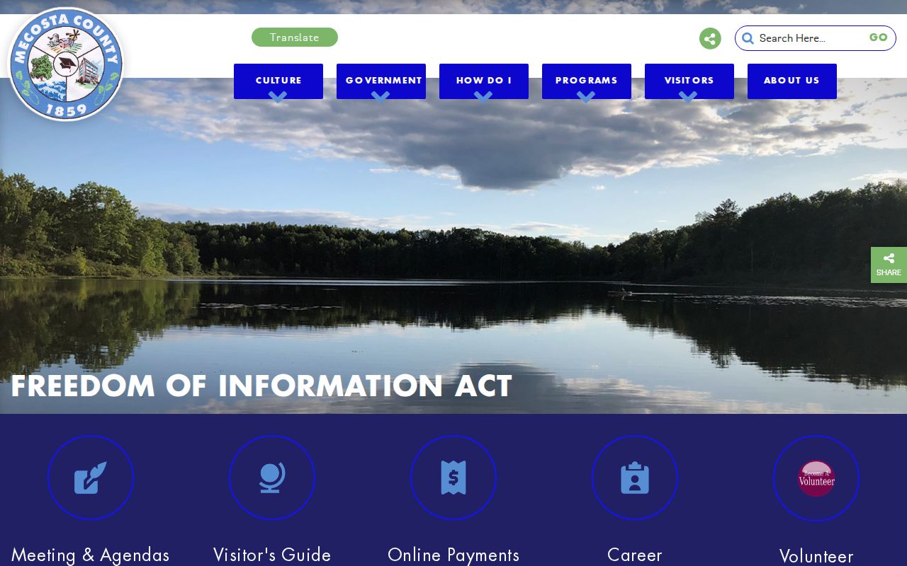 Mecosta County FOIA request instructions for county records that are not Mecosta County warrant case files